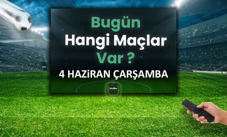 Bugünkü maçlar 4 Haziran Çarşamba 2025 | Bugün hangi maçlar var? 12 Bugünkü maçlar 4 Haziran Çarşamba 2025 | Bugün hangi maçlar var?- Futbol