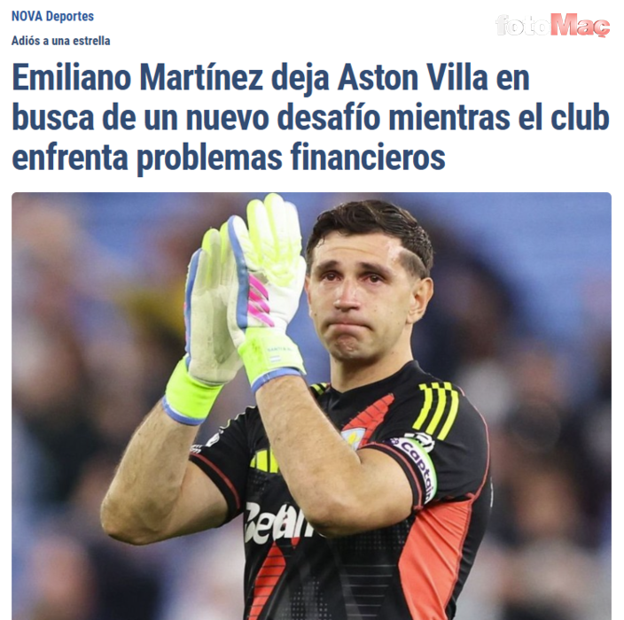 Emiliano Martinez'den transfer kararı! Fenerbahçe ve Galatasaray peşindeydi- Futbol
