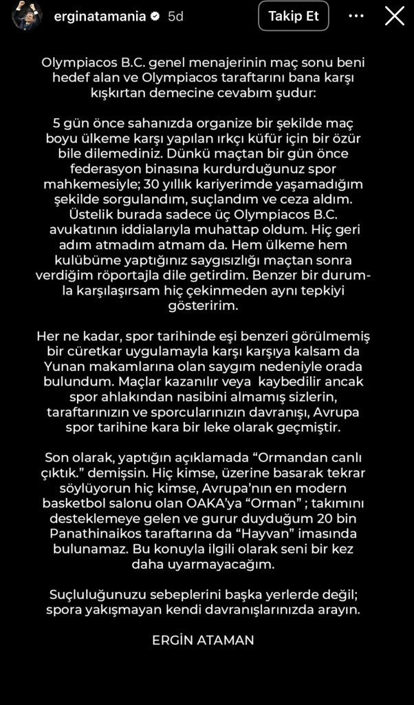 Ergin Ataman açtı ağzını yumdu gözünü: Seni bir daha uyarmayacağım!- Basketbol