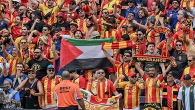 Esperance taraftarları Filistin'i unutmadı!- Futbol