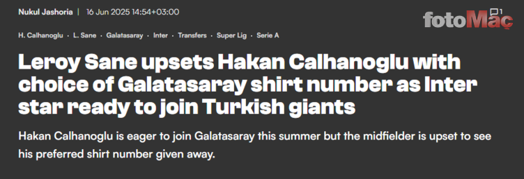 GALATASARAY HABERİ | Hakan Çalhanoğlu transferine Sane engeli mi? 10 numara krize sebep olabilir!- Futbol