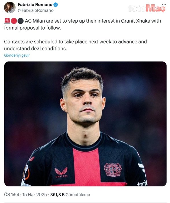 GALATASARAY HABERLERİ - Xhaka transferinde flaş gelişme! Yeni takımı duyuruldu- Futbol