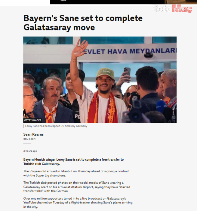 GALATASARAY TRANSFER HABERİ - Dünya Leroy Sane'nin transferini konuşuyor! İşte o manşetler- Futbol
