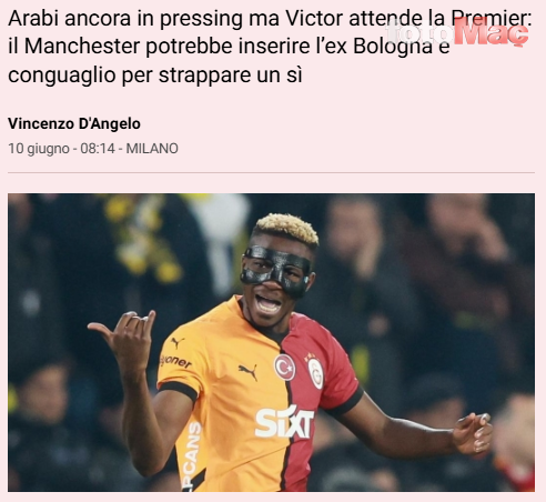 Galatasaray'da Victor Osimhen alarmı! Al-Hilal'in ardından transferde o takım devrede- Futbol