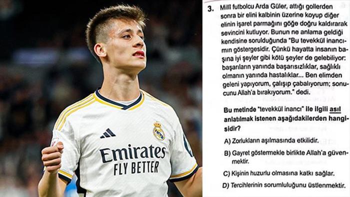 LGS'de Arda Güler sürprizi! Real Madrid'in yıldızıyla alakalı sorulan soru gündem oldu... 25 LGS'de Arda Güler sürprizi! Real Madrid'in yıldızıyla alakalı sorulan soru gündem oldu...- Futbol