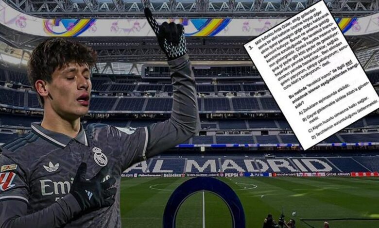 LGS'de Arda Güler sürprizi! Real Madrid'in yıldızıyla alakalı sorulan soru gündem oldu... 18 LGS'de Arda Güler sürprizi! Real Madrid'in yıldızıyla alakalı sorulan soru gündem oldu...- Futbol
