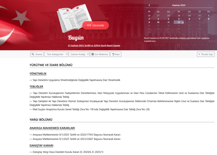 Resmi Gazete'de bugün! 12 Haziran 2025 Resmi Gazete kararları- Diğer Haberler