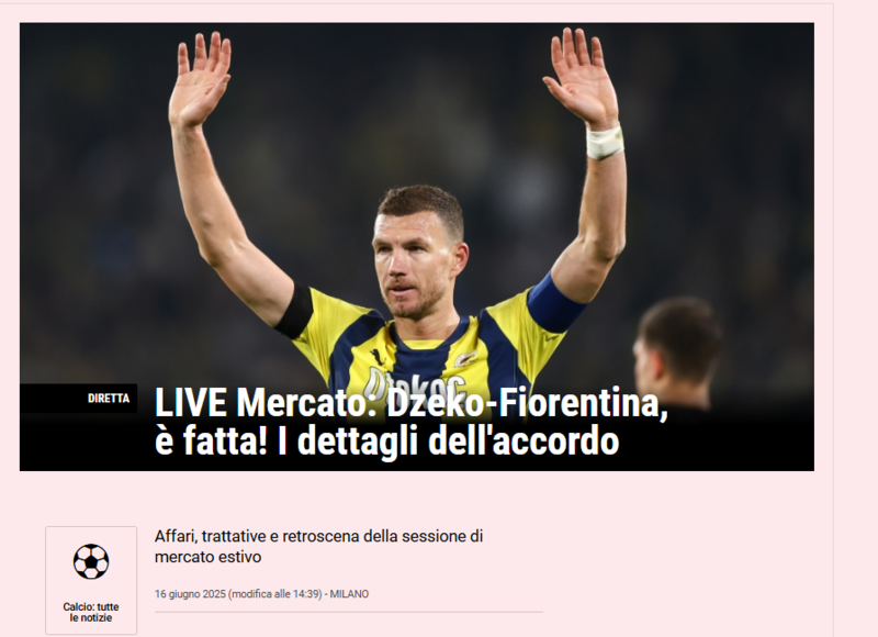 TRANSFER HABERİ - Edin Dzeko'nun yeni takımı belli oldu! 2 yıllık anlaşma...- Fenerbahçe