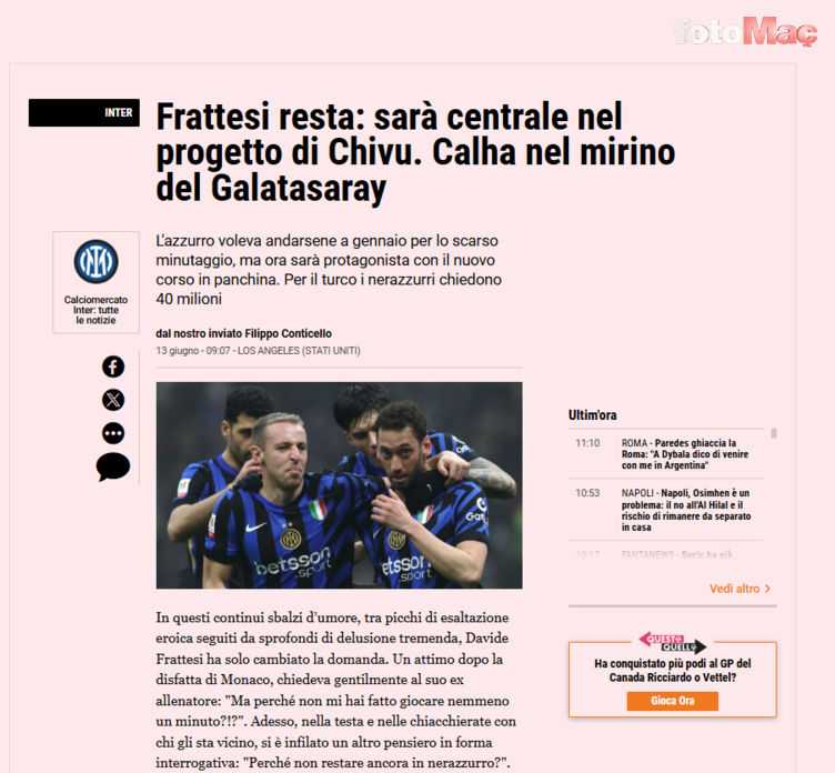 TRANSFER HABERİ - Inter'den Galatasaray'a Hakan Çalhanoğlu yanıtı!- Futbol