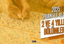 TYT puanı ile alan bölümler | 2025 TYT ile alan 4 yıllık, 2 yıllık bölümler taban puanları- Futbol