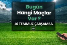 Bugünkü maçlar 16 Temmuz Çarşamba 2025 | Bugün hangi maçlar var?- Futbol
